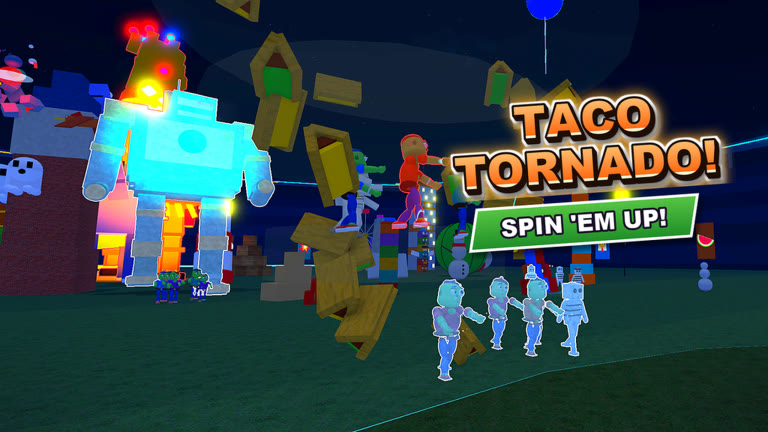 The Taco Tornado spinning up a horde of enemies