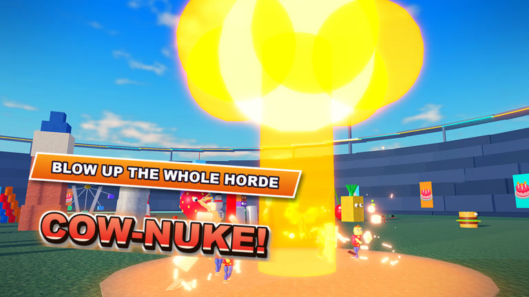 The Cow-Nuke blowing up the whole horde